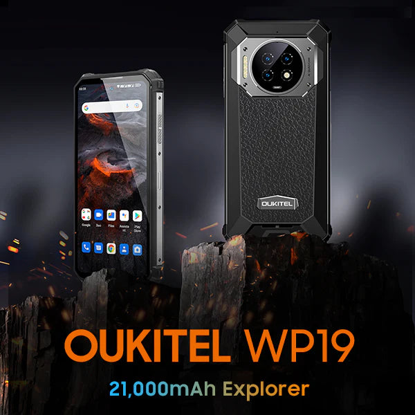 Smartphone robuste OUKITEL WP19 - Le plus sûr et le plus robuste | Explorateur 21 000 mAh